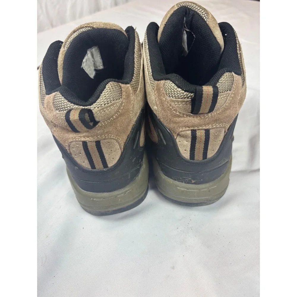 Ozark Trail Mens Tan Suede Mesh Hiking Boots Mid Top Lace Up Outdoor Shoes